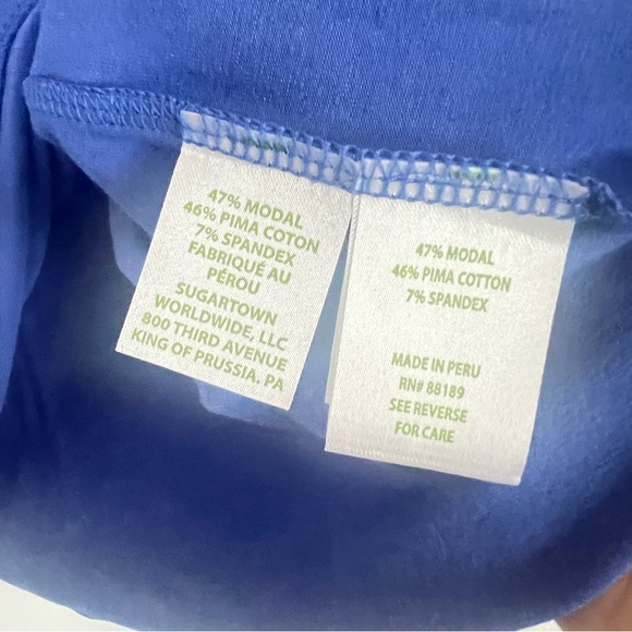 Lilly Pulitzer Lilac Freesia XX Happy As A Clam Finn Top Long Sleeve Luxletic - Picture 5 of 6